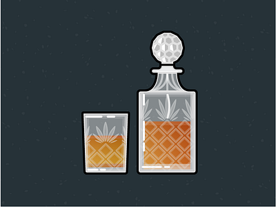 Illustration Challenge #4 - Whiskey Carafe and Glass daily illustration illustration challenge