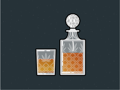 Illustration Challenge #4 - Whiskey Carafe and Glass