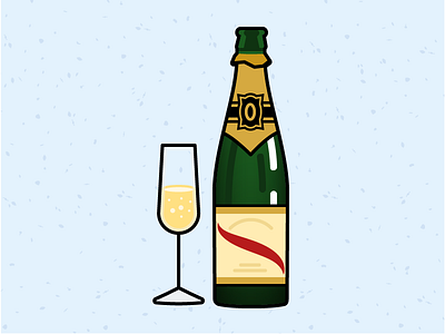 Illustration Challenge #5 - Champagne Bottle daily illustration illustration challenge