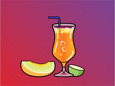 Illustration Challenge #6 - Tropical Cocktail