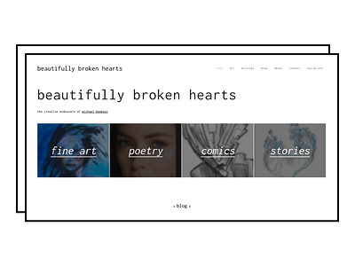 Beautifully Broken Hearts Landing Page artist branding design graphic design landing page landing page design landingpage minimalism typogaphy web design website