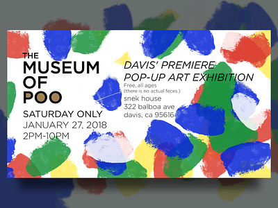 Museum of Poo Davis Exhibition Poster art design event event flyer flyer graphic graphic design graphicdesign marketing poster poster art