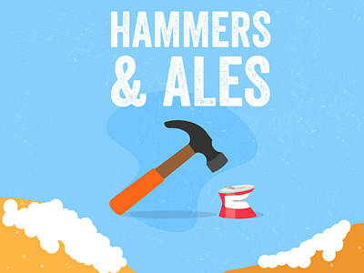 Hammers & Ales ales beer illustration poster tools