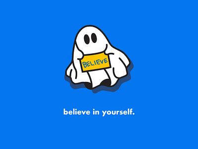 Boolieve In Yourself believe cute ghost ghoul illustration lasso ted ted lasso