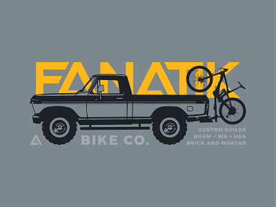 Fanatik Bike Co - Road Laps bellingham bike biking design illustration mountain mountain bike outdoors road truck vector washington