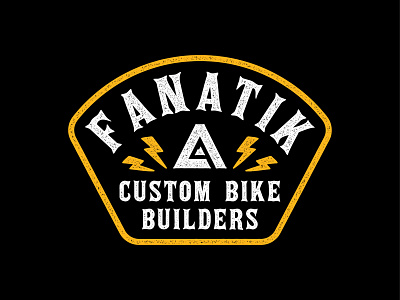 Fanatik Bike Co. - Downhill Badge apparel badge bicycle bike bolt design illustration mountain mountain bike outdoors pacific northwest rustic screen print texture vector washington