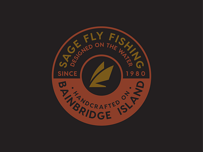 Sage - Bainbridge Island apparel badge design fish fishing flyfishing outdoors sage vector water