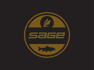Sage - Icon Badge apparel badge branding design fishing fly fishing outdoors patch vector