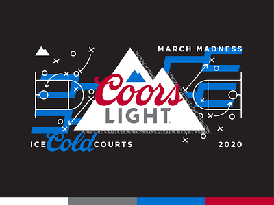 Coors Light - March Madness 2020 apparel basketball beer bracket coors coors light court design illustration march madness vector