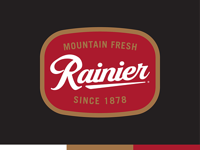 Rainier - Since 1878 Badge apparel badge beer branding design fresh illustration mountain ocean outdoors rainier river vector waves