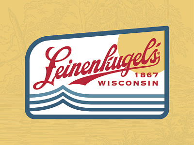 Leinenkugel's badge beer brewery lake leinenkugels patch summer sun wave wisconsin