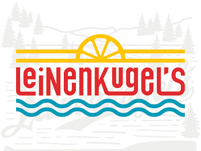 Leinenkugel's beer brewery lake leinenkugels lemon outdoors screenprint summer sun waves