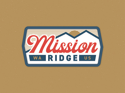 Mission Ridge Patch badge design landscape mountain patch ski skiing snowboard usa vintage washington