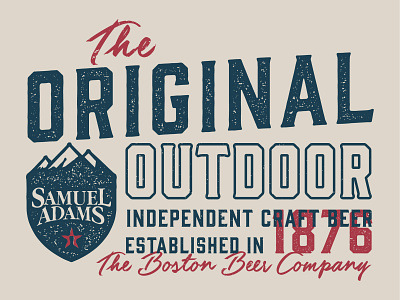 Samuel Adams Original apparel badge beer boston brewery design independent original outdoor texture vector vintage