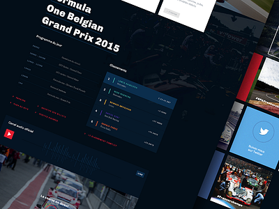 Francorchamps - Pitch work blue dark formula portal race red webdesign website