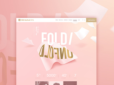 Kikk Festival 2015 - Homepage belgium design dogstudio festival free gold golden homepage kikk pink webdesign