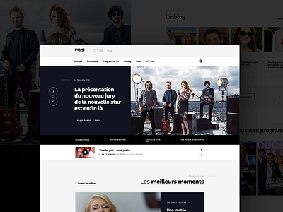 Plug RTL - Homepage belgium black blackandwhite bold grid institutional tv white
