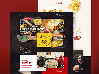 Maredsous - Homepage for a pitch dogstudio food full size layout pitch red webdesign website