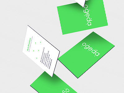 Ogeda - Rebranding branding business cards dogstudio green logo
