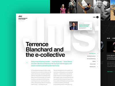 JFKC - Stories Page - Concept 1 concept design dogstudio ideals jfkc kennedy kennedy center webdesign website