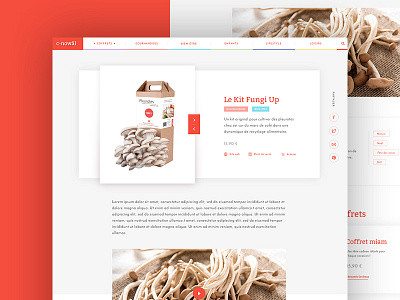 Cnowal - Product page christmas detail layout product red scroll webdesign website white