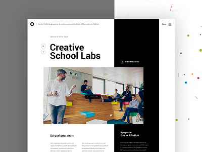 Creative Wallonia - Product Page black creativity dogstudio fonts layout product scroll simple webdesign white