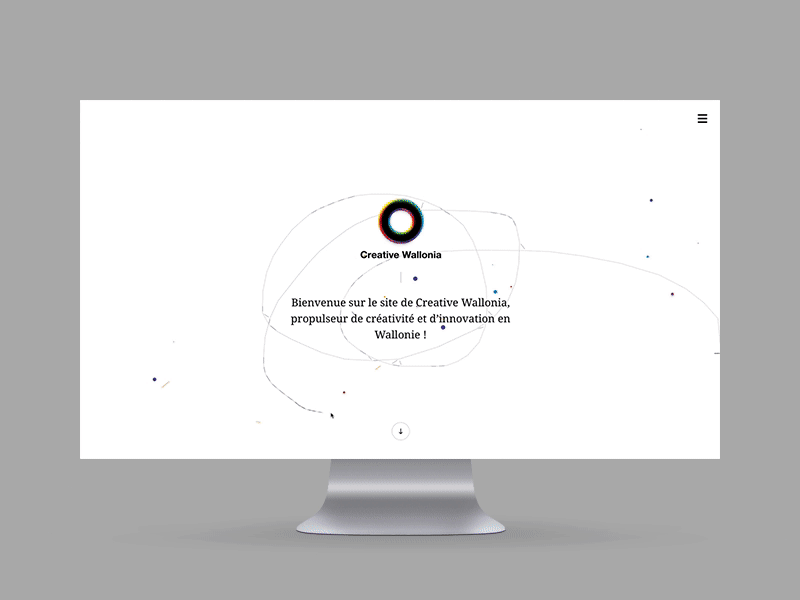 Creative Wallonia - Motion Design black creativity dogstudio fonts layout motion product scroll simple webdesign white