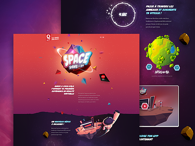 Quick Space Drive-in - Logo 3d animation app game illustration quick space ui vr webdesign website