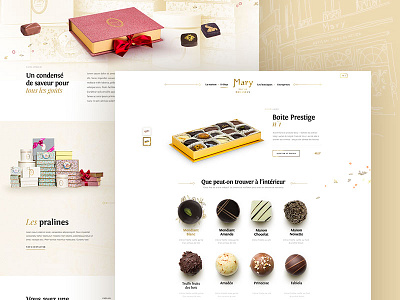 Mary - Product page chocolate dogstudio layout mary packshot product webdesign website white
