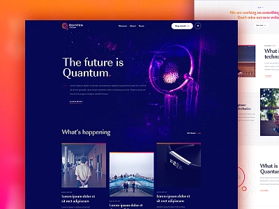 Quantum Technologies - Homepage design dogstudio installation layout physics quantic science quantum science webdesign