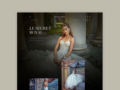 Galia Lahav - Collection page black ecommerce fashion fashion brand layout luxury webdesign website white
