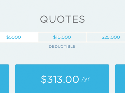 Quotes flat pricing typography