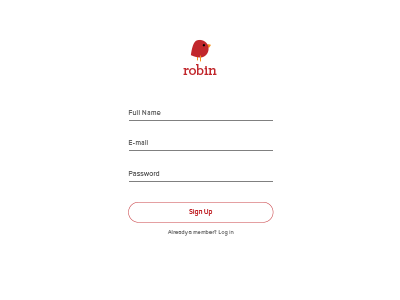 Robin Signup signup