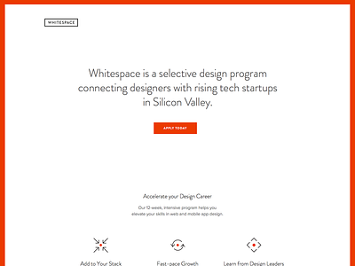 Whitespace Website 3.0 homepage minimal typography website whitespace