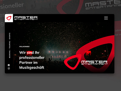 Master Entertainment - Website design & code agency agentur booking cms code contao design music musik webdesign webdesigner website
