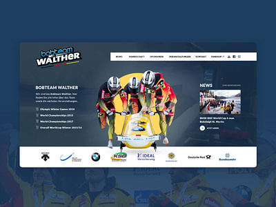 Bobteam Walther - website design & code bob bobbahn cms contao fullscreen olympia responsive sport sports video webdesign website winter wintersport