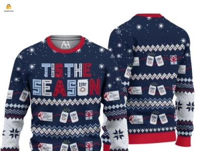 Lite Beer Tisthe Season Ugly Christmas Sweater 3d graphic design