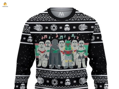 Star Wars Pattern Ugly Christmas Sweater 3d graphic design