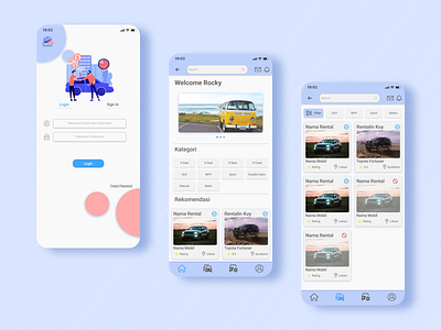 Mobile App CarRent | UI/UX app app design booking app booking car car car app car rent car rental app clean design mobile app design ui mobile rent rent app rental app rental company transport ui uiux uiux designer