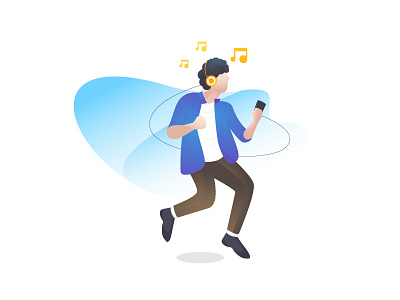 Music make me funny and creative andycr creative illustration logo vector