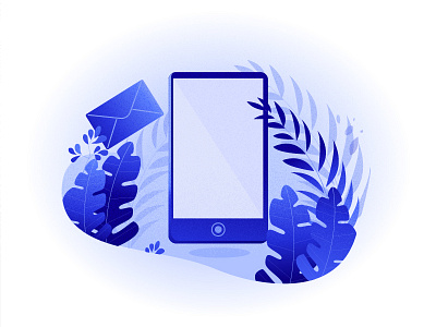 Phone & Mail icon concept creative design icon illustration relax time vector