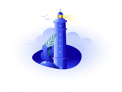 The Lighthouse concept creative design icon illustration relax time vector