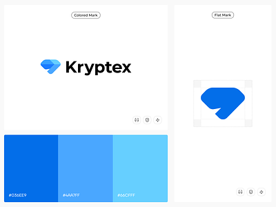 Kryptex – Logotype V2 branding crypto diamond logo logotype