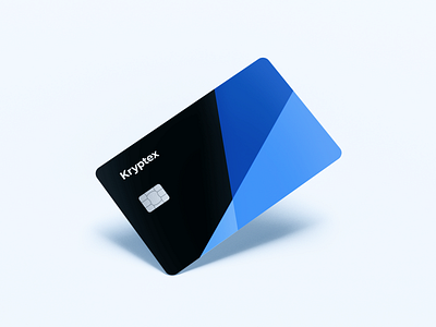 Kryptex Card blue branding card clean credit card dark design illustrative logo