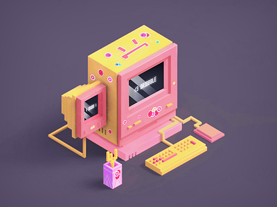 Still Not Enough dribbble illustration magica voxel old mac ps sticker
