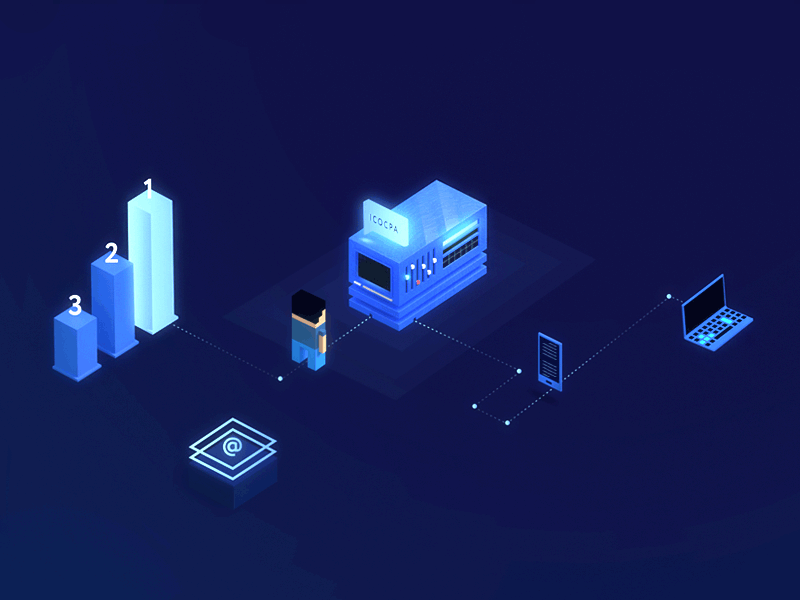 ICOCPA blue ico illustration