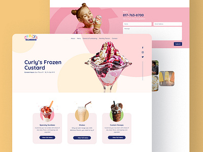 Curly's Frozen - Website design uidesign uxdesign website website design