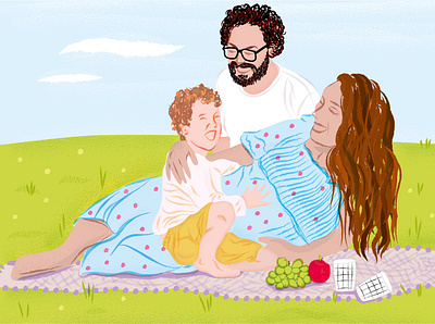 Picnic design family illustration picnic vector