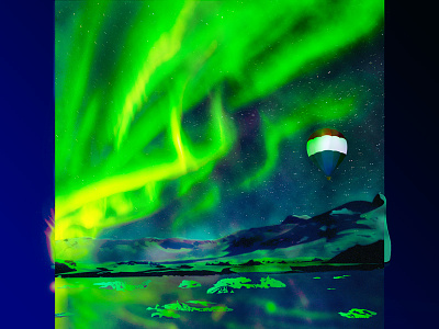 Northern Lights 2 balloon cold ice iceberg nightitme northern northern lights norway