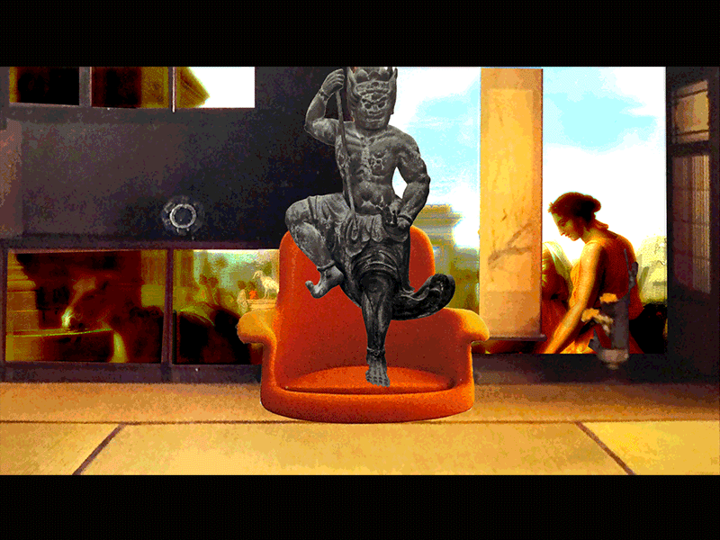 Meditation Room animation gif illustration inpiration meditation quake room statue stomp training session transform